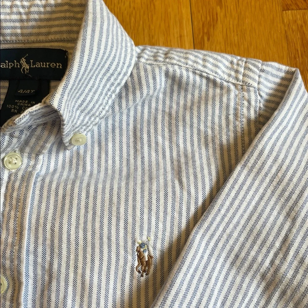 Ralph Lauren Striped Cotton Oxford Shirt - Picture 5 of 5